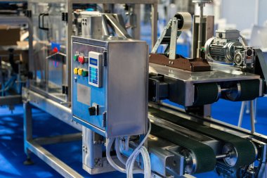 fabrikada üretim hattı makinenin yakın çekim