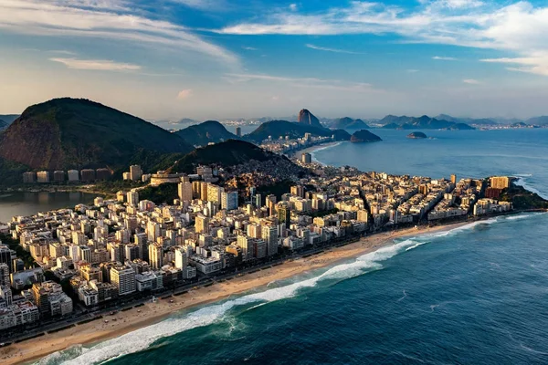 Rio Janeiro Brezilya Daki Ipanema Sahili Hava Görüntüsü — Stok fotoğraf