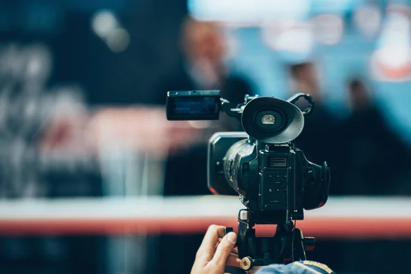 Evento de grabación de camarógrafo — Foto de Stock