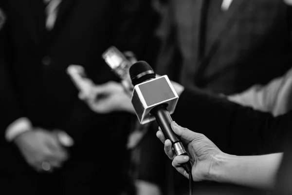 Wawancara Media Dengan Pebisnis — Stok Foto