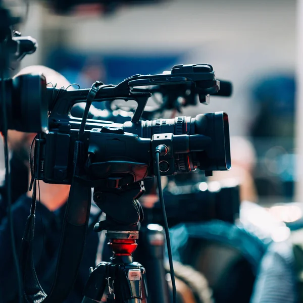 Video Kamerainspelning Presskonferens — Stockfoto