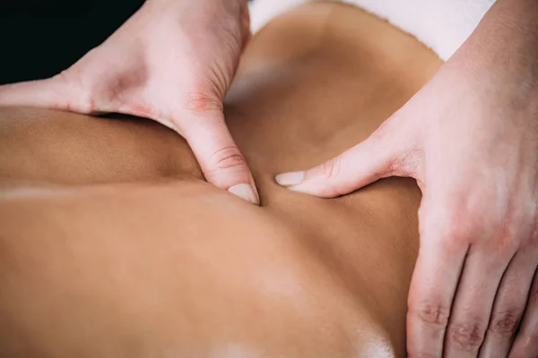 Voltar Terapia de massagem esportiva — Fotografia de Stock