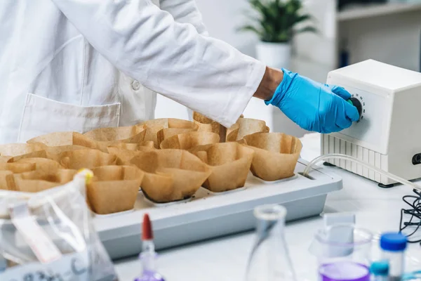 Examination Soil Samples Laboratory — Stock Photo, Image