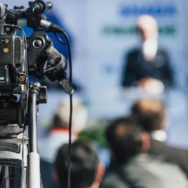 Digital Camera Recording Speech Media Event Live Streaming Concept — Stock Photo, Image