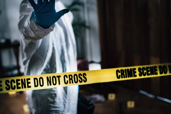 Forensic Science Forensics Investigator Collecting Evidence — Stock Photo, Image