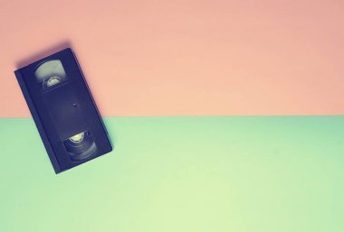 kadın çantası, glowes gri arka plan üzerinde görünümü top.