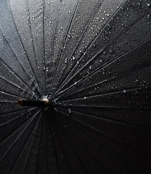 Regenschirm Wassertropfen Aus Nächster Nähe — Stockfoto
