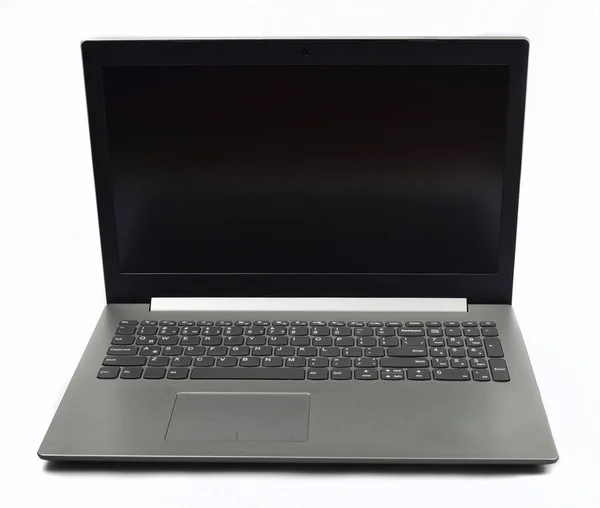 Laptop modern bergaya diisolasi pada latar belakang putih . — Stok Foto