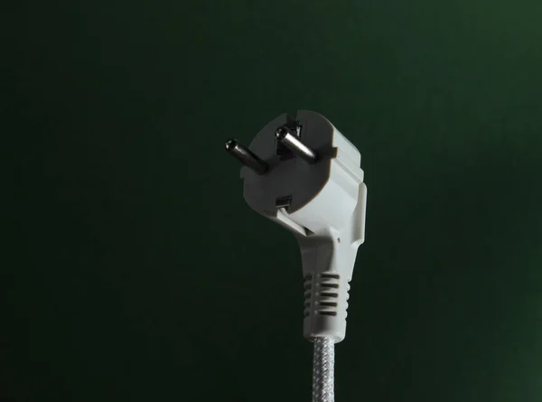 Elektrický Plug Detailní Zeleném Pozadí — Stock fotografie