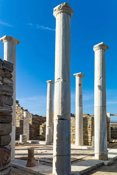 De Romeinse ruïnes van Delos — Stockfoto