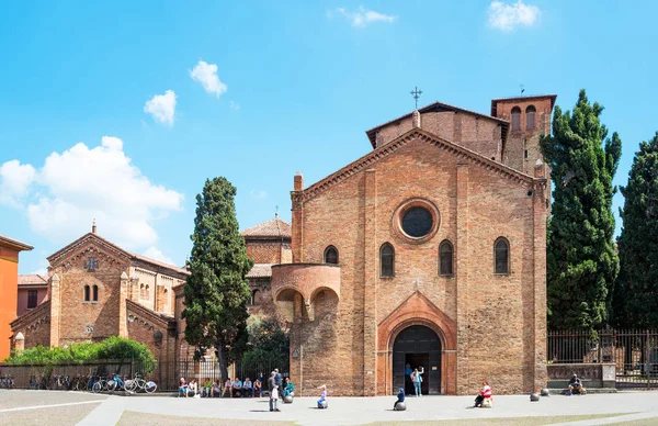 Bologna een plaats (city) in de rode kleur — Stockfoto