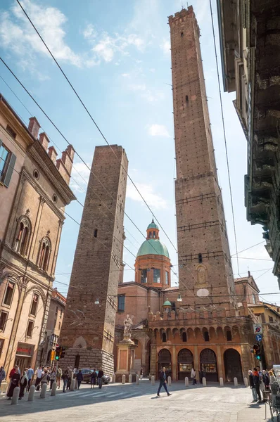 Bologna een plaats (city) in de rode kleur — Stockfoto