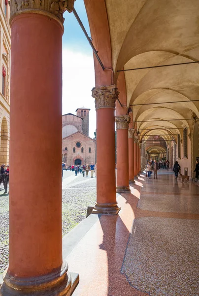 Bologna město v červené barvě — Stock fotografie