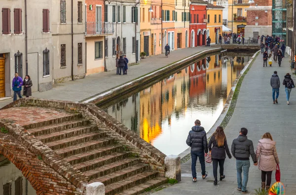 Arquitecturas y canales de Comacchio — Foto de Stock