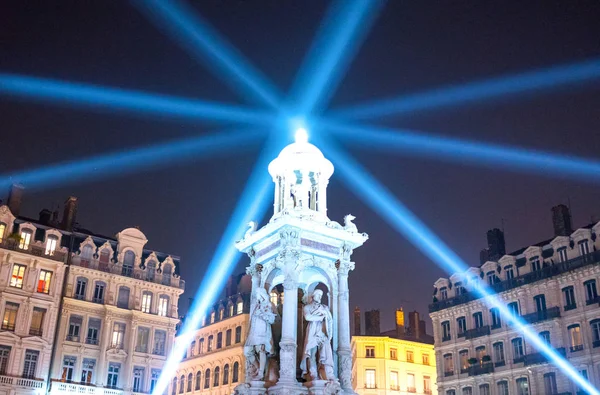 Obras de Arte do Festival das Luzes em Lyon — Fotografia de Stock