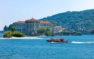 Mimarileri ve manzara Magiore Gölü