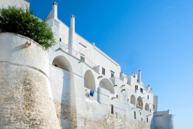 Ostuni, olive grove arasında beyaz bir köy