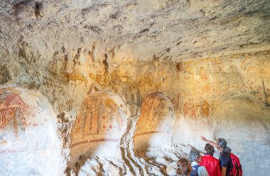 Matera, the town of rhe Sassi, prehistoric troglodyte settlement clipart