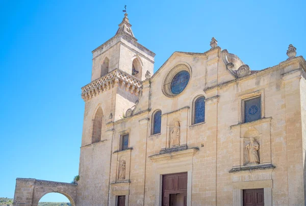 Matera, miasto rhe Sassi, troglodyta prehistoryczna osada — Zdjęcie stockowe