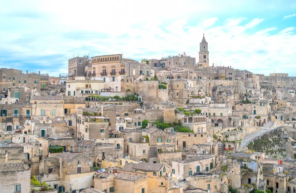 Matera, die Stadt rhe sassi, prähistorische Höhlensiedlung — Stockfoto