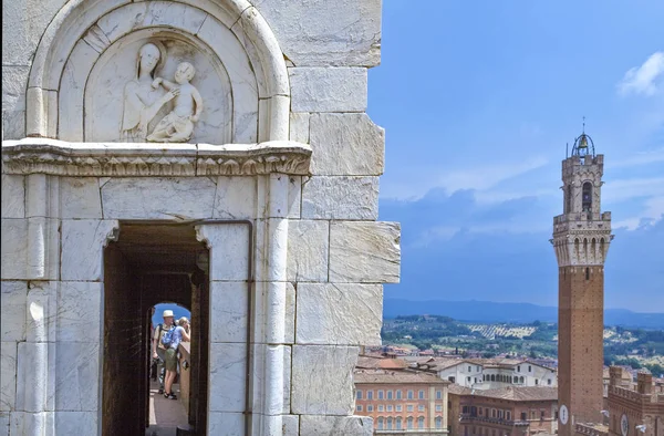 La arquitectura y el arte de Siena — Foto de Stock