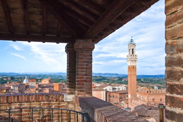 La arquitectura y el arte de Siena — Foto de Stock