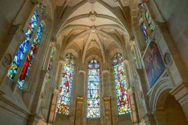 Chenonceaux, France - November 15, 2018:  The chapel of the Chenonceau castle