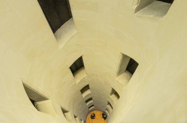 Amboise, France - November 15, 20118: The vault of the St Hubert chapel in the Royal castle of Amboise