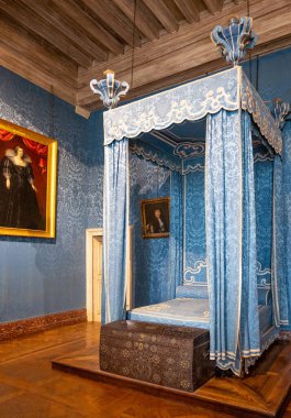 Amboise, France - November 15, 20118: The vault of the St Hubert chapel in the Royal castle of Amboise