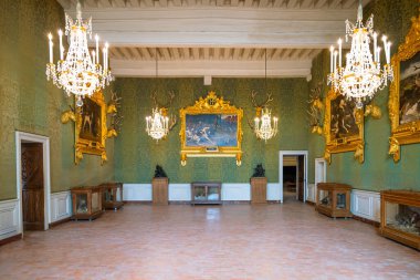 Amboise, France - November 15, 20118: The vault of the St Hubert chapel in the Royal castle of Amboise