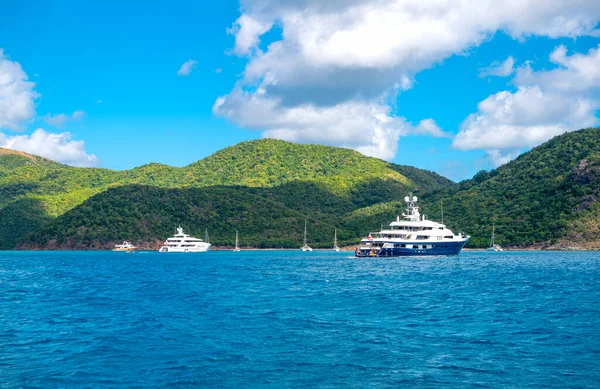 Antigua Caraïbes Janvier 2019 Bateaux Plaisance Amarrés Sur Côte Ouest — Photo