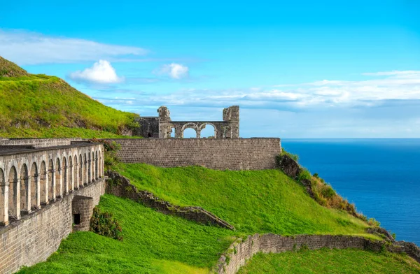 Saint Kitts Isole Dei Caraibi Rovine Brimstone Hill Fortress — Foto Stock