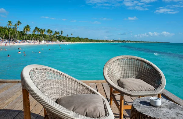 Romana Dominican Republic January 2019 Relax Point Pier Bayahibe Beach — Stock Photo, Image