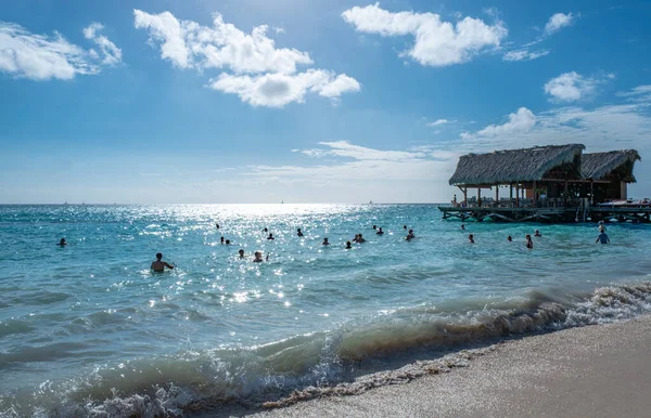 Romana Dominican Republic January 2019 Bathers Sea Bayahibe Beach — Stock Photo, Image