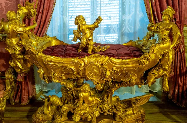 Řím Itálie Října 2019 Palác Doria Pamphili Zlatá Ornamentální Socha — Stock fotografie