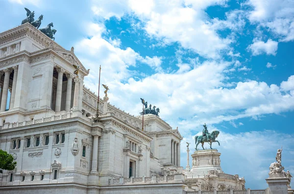 Itália Roma Vista Lateral Vittoriano Altar Pátria — Fotografia de Stock