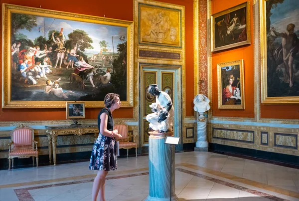 Rome Italië Juli 2018 Villa Borghese Kunstgalerie Borghese Elena Paride — Stockfoto