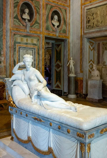 Rom Italien Juli 2018 Villa Borghese Borghese Konstgalleri Paulines Sal — Stockfoto