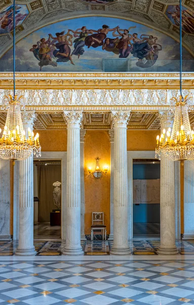 Rome Italië Augustus 2017 Villa Torlonia Zuilen Decoraties Van Balzaal — Stockfoto