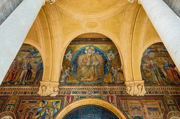Řím Itálie Července 2018 Mozaiky Lodžie Baziliky Santa Maria Maggiore — Stock fotografie
