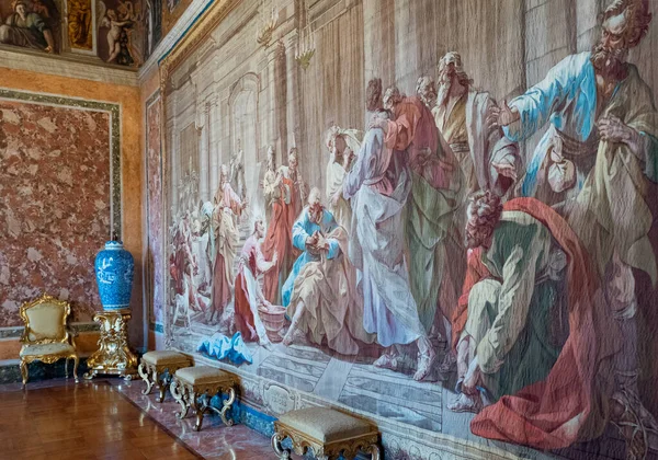 Roma Italia Enero 2019 Detalle Sala Recepción Del Palacio Del — Foto de Stock