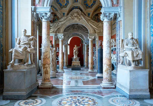 Roma Italia Enero 2019 Museos Vaticanos Galería Las Estatuas — Foto de Stock