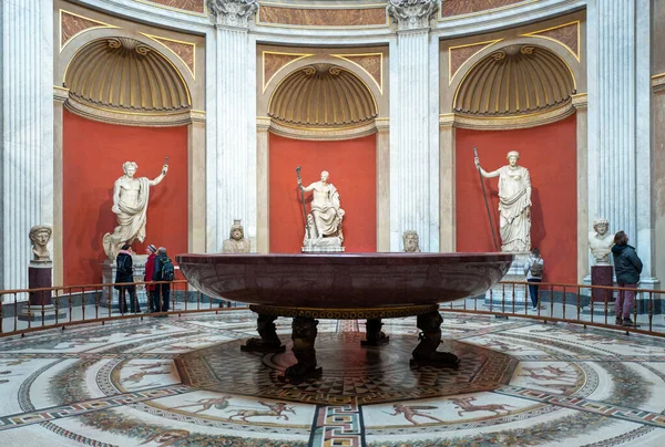 Rome Italy January 2019 Museum Vatikan Ruang Bundar Dibangun Atas — Stok Foto