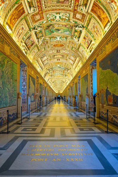 Rom Italien Januar 2019 Vatikanische Museen Kartengalerie — Stockfoto