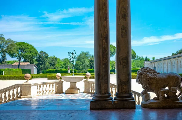 Roma Italia Junio 2019 Academia Francia Villa Medici Balcón Con —  Fotos de Stock