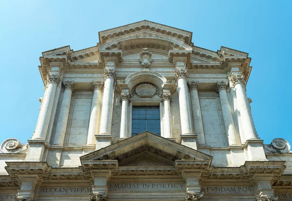 Italie Rome Vue Vers Haut Façade Sanctuaire Santa Maria Portico — Photo