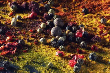 renkli baharat ve sebzeler kapat