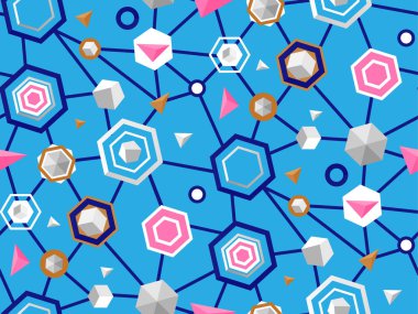 Renkli Dikişsiz desen altıgenler ve farklı karmaşık sh