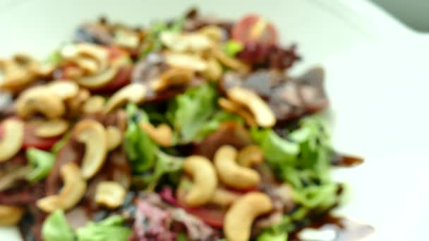 新鲜蔬菜沙拉 — 图库视频影像