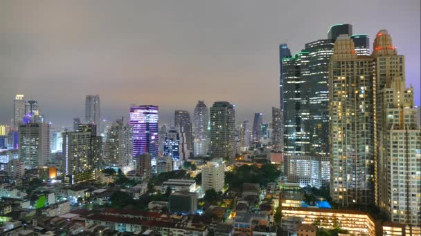 La città notte in Thailandia — Video Stock